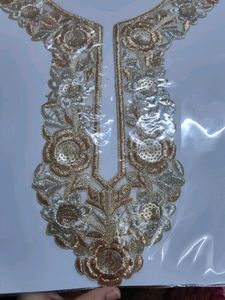 Embroidered Neckline Applique