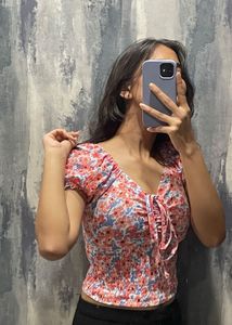 Floral Print Crop Top