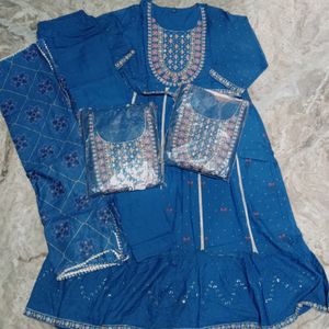 Anarkali Printed Rayon Set