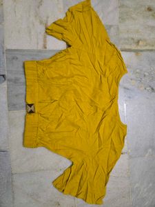 Mustard Yellow Bell Sleeve Top