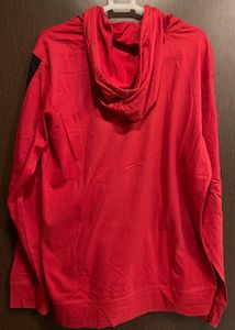 Gritstones Red Hoodie With Black Stripes