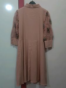 Mid Length Dress  Baby Pink Color