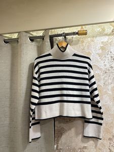 Striped Turtleneck Sweater
