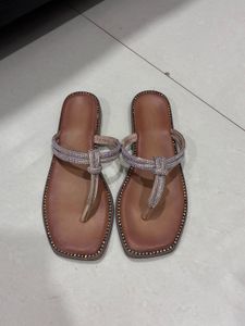 Sparkling Embellished Flat Sandals