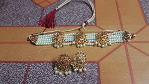 Pearl Necklace With Earrings 😍