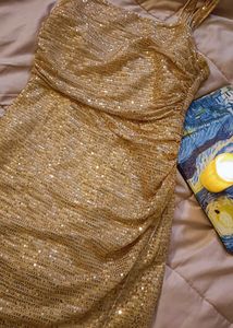 Sparkling Gold Sequin Dress