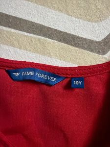 Sparkling Red Bell Sleeve Top