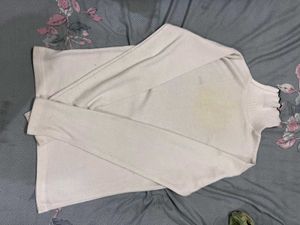 White Turtleneck Top