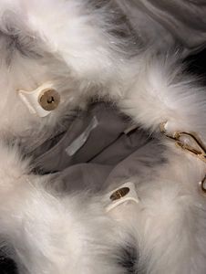 Creamy White Faux Fur Handbag
