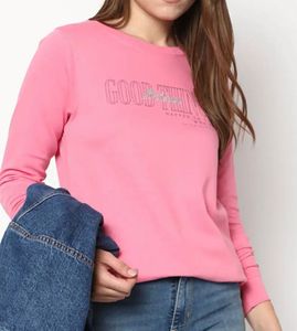 Chic Pink Graphic Sweatshirt