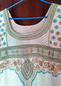 White Anarkali Top in XXL