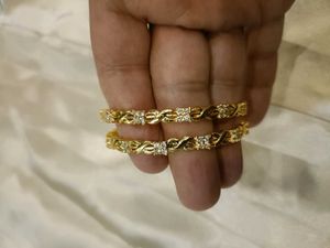 24kt Real Gold Plated CZ Bangles