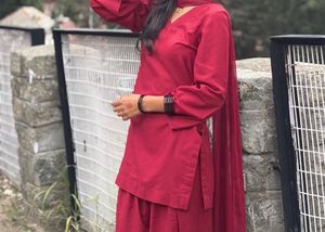 Elegant Red Kurta Set