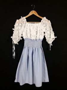 Light Blue & White Dress ( Women's )