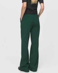 Elegant Forest Green Wide Leg Trousers
