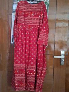 Stylish Red Printed Kurta