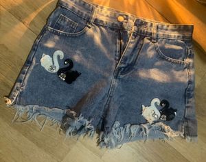 Very Stylish Denim Swan Shorts