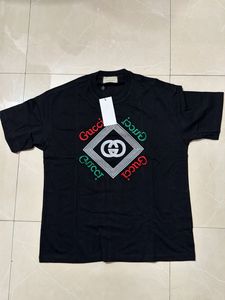 Gucci Black Embroidered Logo T-Shirt Relaxed Fit