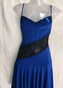 y2k blue corset type frock