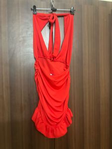 Stunning Red Halter Neck Mini Dress brand new