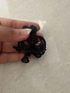 Black Jhumka Earrings