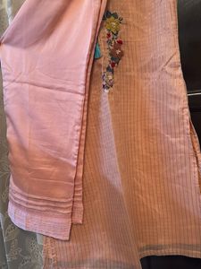 Elegant Peach Striped Kurta