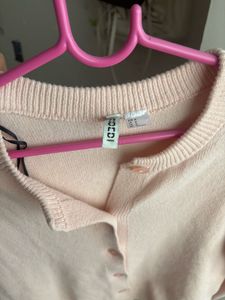 H&amp;M Light Pink Button-Up Cardigan