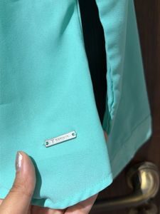 Chic Aqua Blue Button-Down Blouse