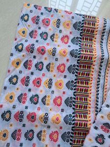 Elegant White mekhela chador