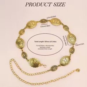Y2K Trendy Gold Chain Belt Aesthetic Pinteresty