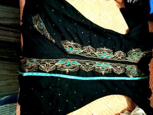 Embroidered black kurta
