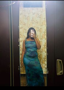 Stunning Blue Floral Maxi Dress