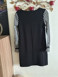 Beautiful Black And White Straight Fit Dress