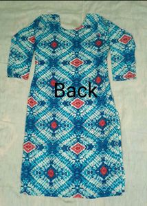 Blue Tie-Dye Kurti with salwar