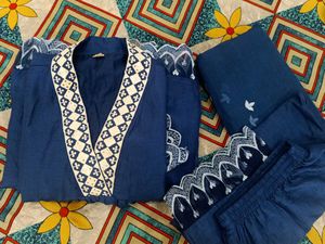 new blue kurta set