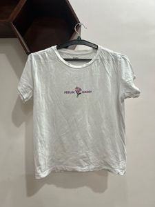 White "Feelin' Good" Floral T-Shirt