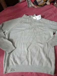 Light Blue Quarter Zip Sweater
