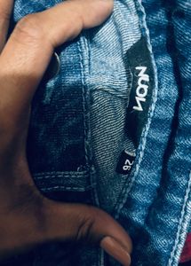 Denim Cargo Pants with Ties