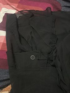 Elegant Black Chiffon Saree