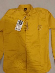 Men's Yellow Casual Shirt