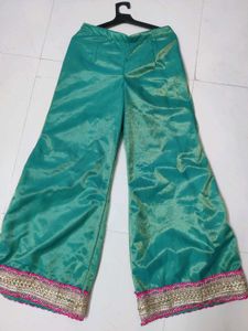 navratri Teal Palazzo Pants