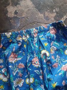 Blue Floral Print Kurta Set