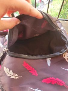 Feather Print Backpack