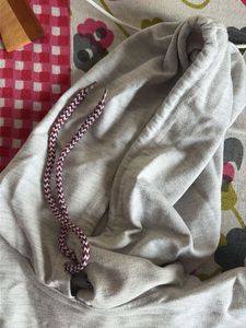 Grey Hoodie with Abstract Print