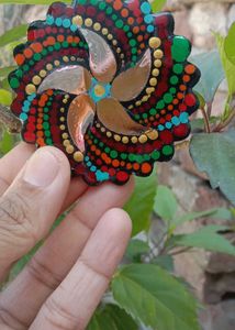 Handmade  Dot Mandala  Magnet-High Gloss Resin