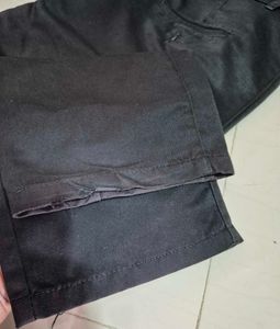 100% cotton Men's Black Dark Trousers