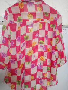 Kind Of New 🩷 Pink Colour Based Transparent Top