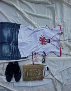 Cute White Top With Red Trim
