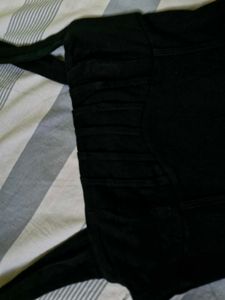 Chic Black Ruched Tank Top