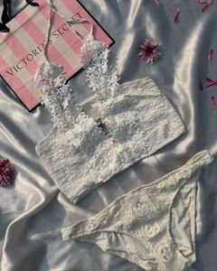 White Crochet Bikini Set